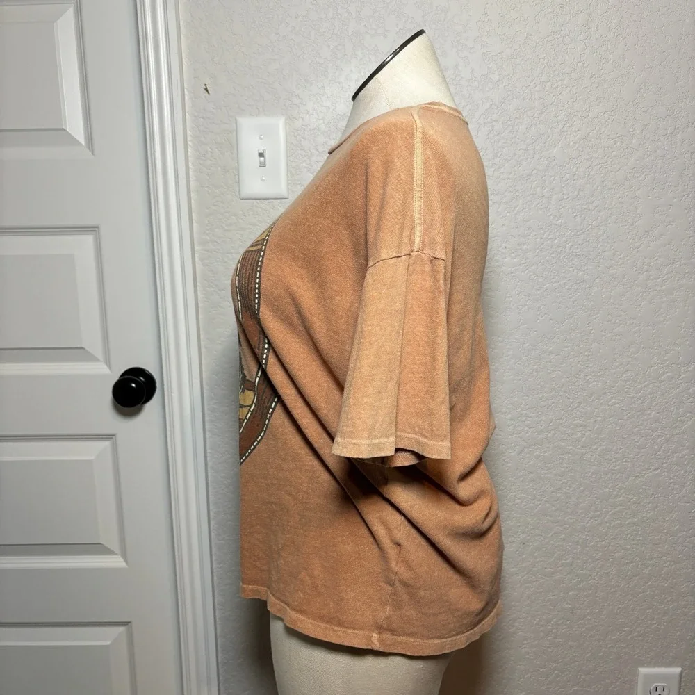 Billabong Womens Small Desert T-Shirt Terracotta Joshua Tree Skull Relaxed - Picture 8 of 8